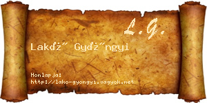 Lakó Gyöngyi névjegykártya