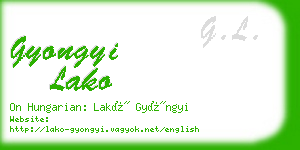 gyongyi lako business card